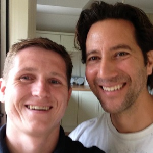 With Del Steel June 1, 2013 Del works for Sky and did work in Ian's mom's house.jpg